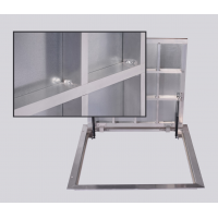 Grīdas Revīzijas lūka zem flīzes 60x60 Alumīnijs 