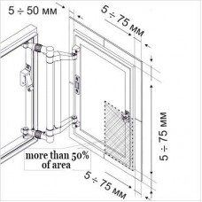 Ревизионный люк под плитку (50x120) Алюминиевый