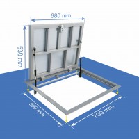 Grīdas Revīzijas lūka zem flīzes 60x70P Alumīnijs 