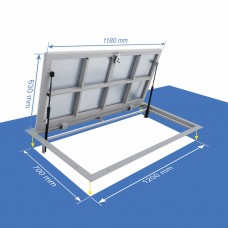 Люк напольный под плитку 70x120 П Алюминиевый