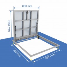Люк напольный под плитку 90x90 Алюминиевый