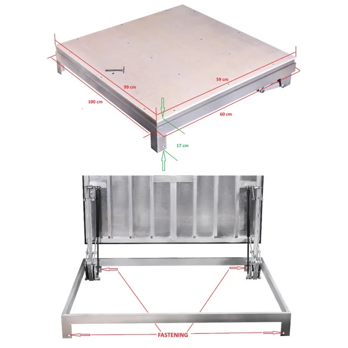 60 × 100(R) cm - Напольный люк для наружного применения